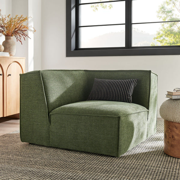 Restore Performance Fabric Upholstered Modular Corner Chair - Foliage