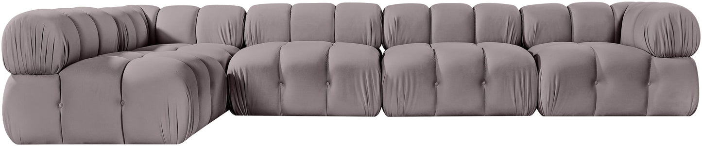 Orin - Velvet 5 Piece Modular Sectional