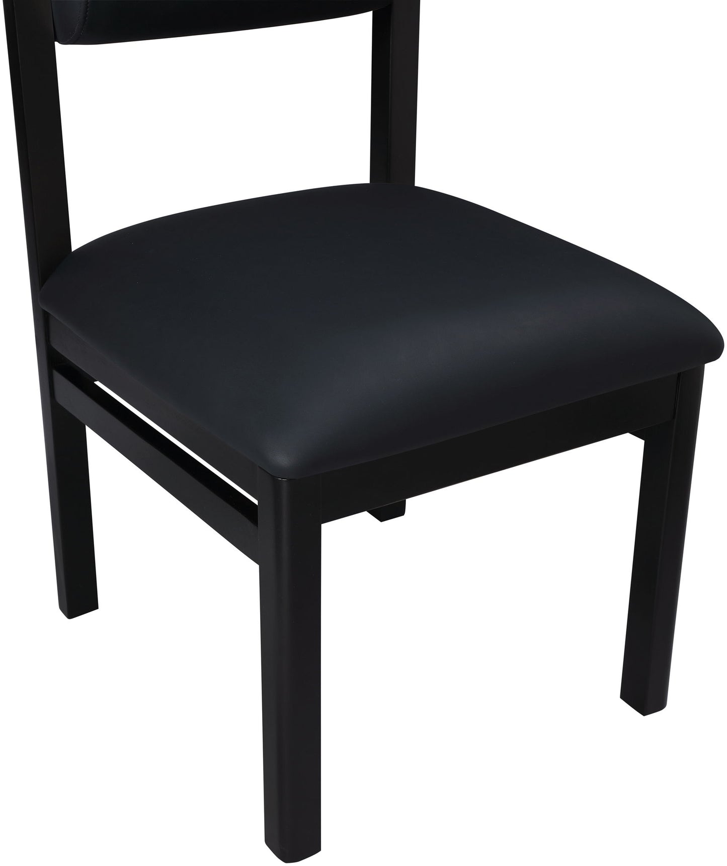 Roundhill - Faux Leather Dining Chair (Set of 2) - Black Frame