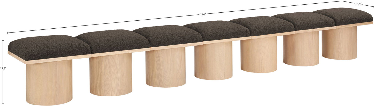 Pavilion - 7 Piece Modular Bench With Natural Base