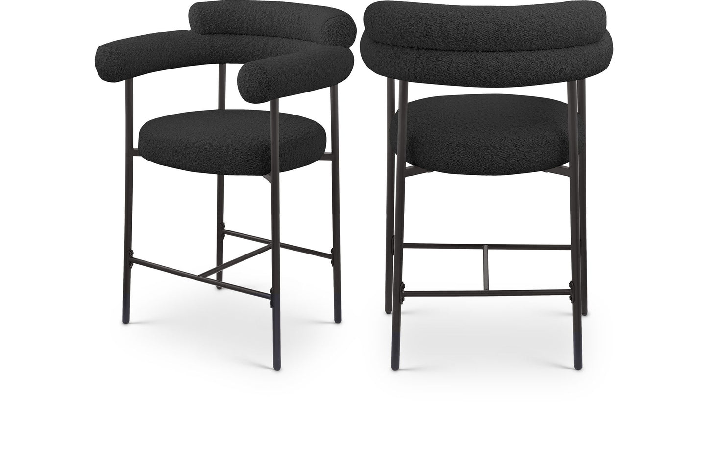 Blake - Counter Stool With Black Base (Set of 2)