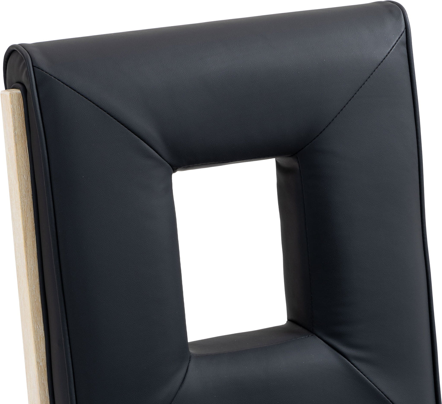 Gwendolyn - Faux Leather Dining Side Chair With Natural Frame (Set of 2)