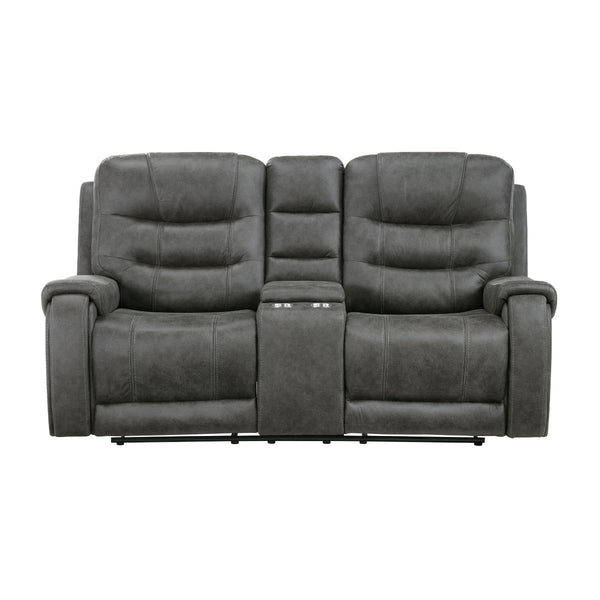 Oberon Double Reclining Love Seat with Center Console