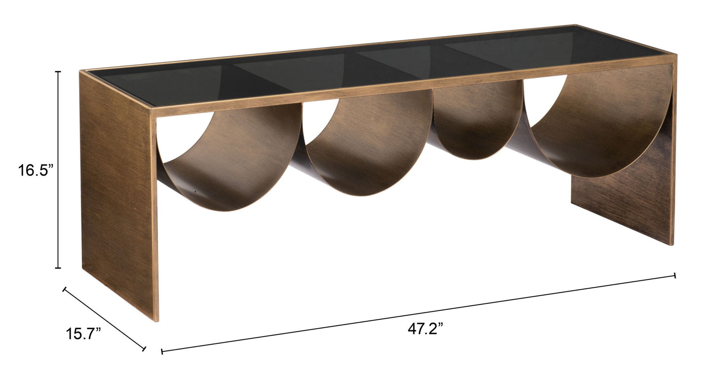 Reed - Coffee Table - Brass / Black