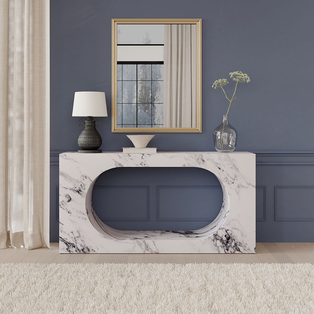 Fritzy - 59" Console Table - Engineered Stone