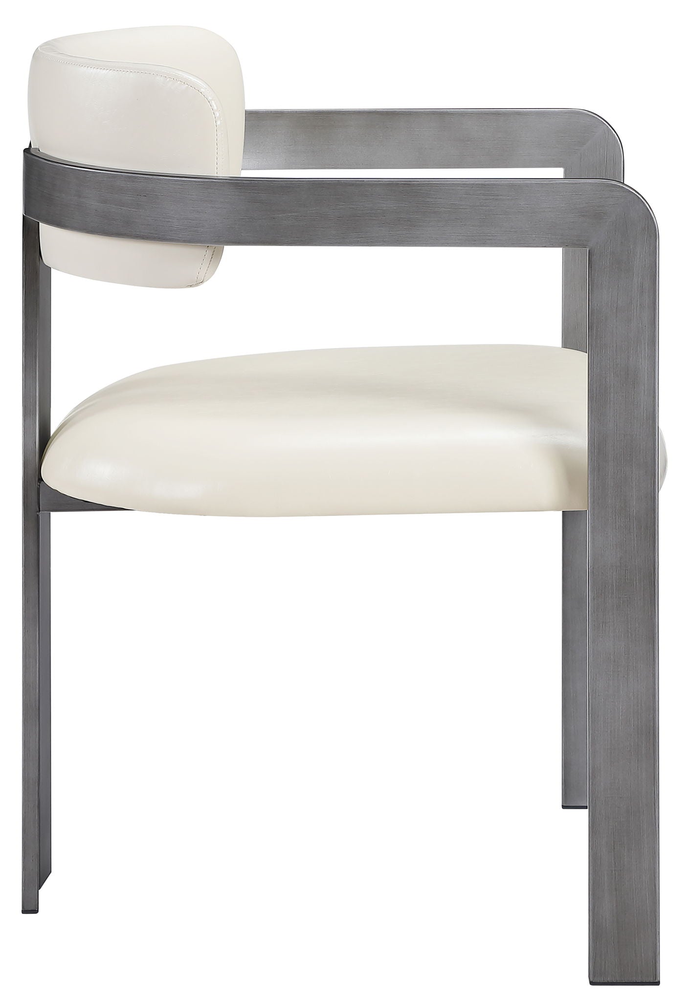Aurum - Vegan Leather Upholstered Dining Chair With Gray Base (Set of 2)