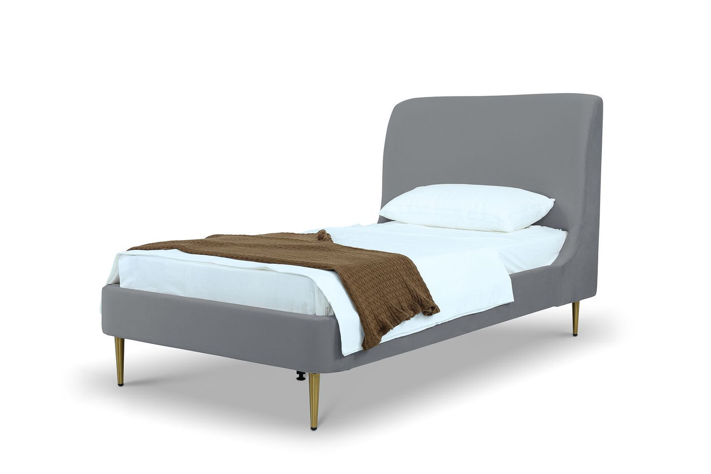 Manhattan Heather - Bed With Gold Legs
