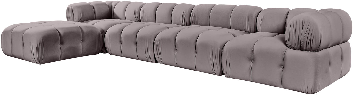 Orin - Fabric Velvet 5 Piece Modular Sectional
