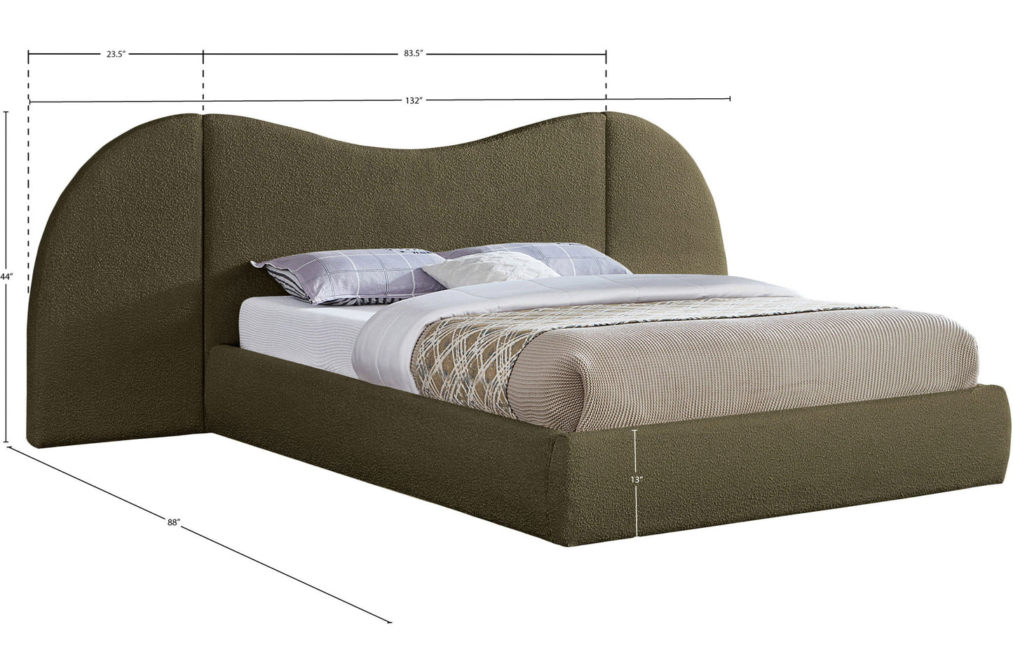 Everest - Boucle Fabric Bed
