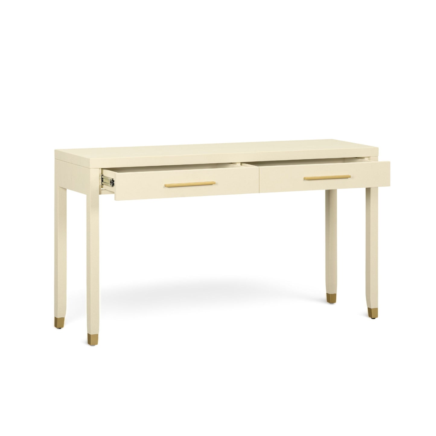 Dani - Faux Shagreen 2-Drawer Console Table - Cream