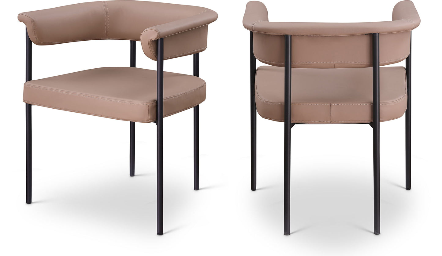 Malin - Faux Leather Dining Chair (Set of 2) - Tan