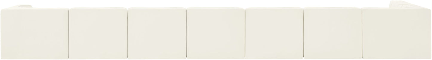 Rummi - Velvet Performance Fabric Upholstered 8 Piece Modular Sectional, L-Shaped (Right)