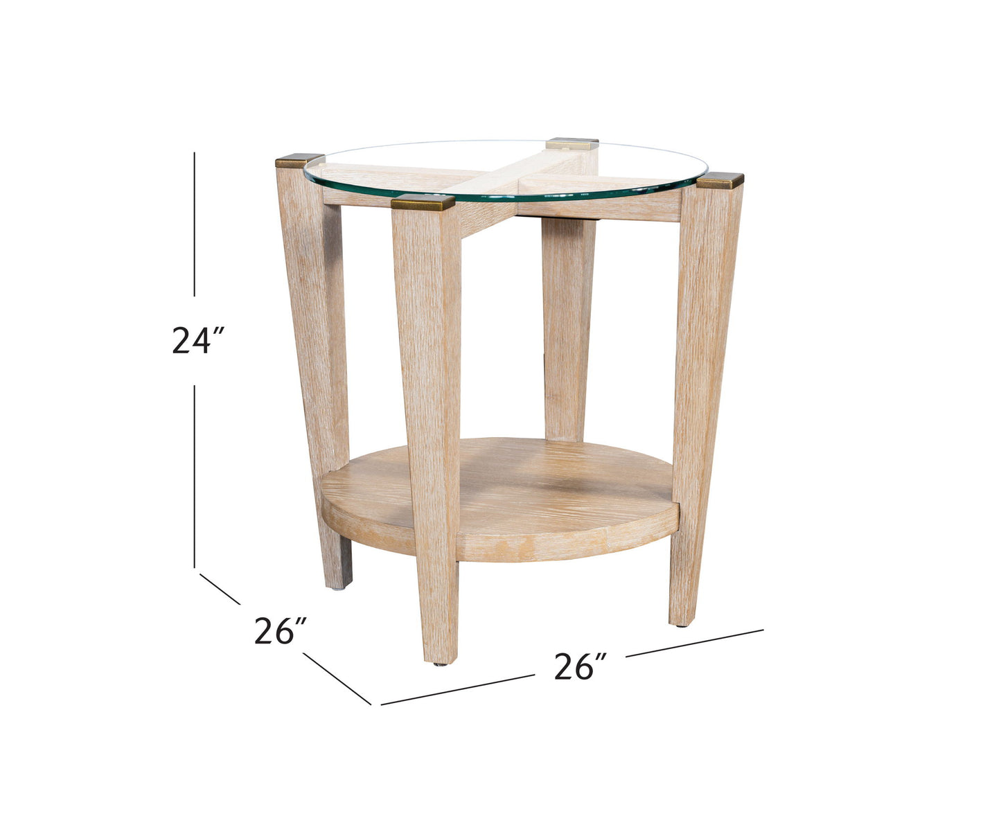 Dunes - End Table - Bleached Oak