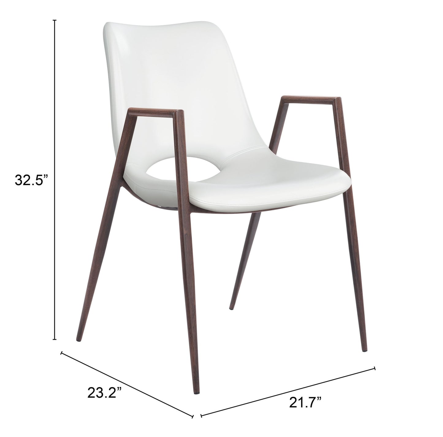 Desi - Dining Chair Walnut Legs (Set of 2)