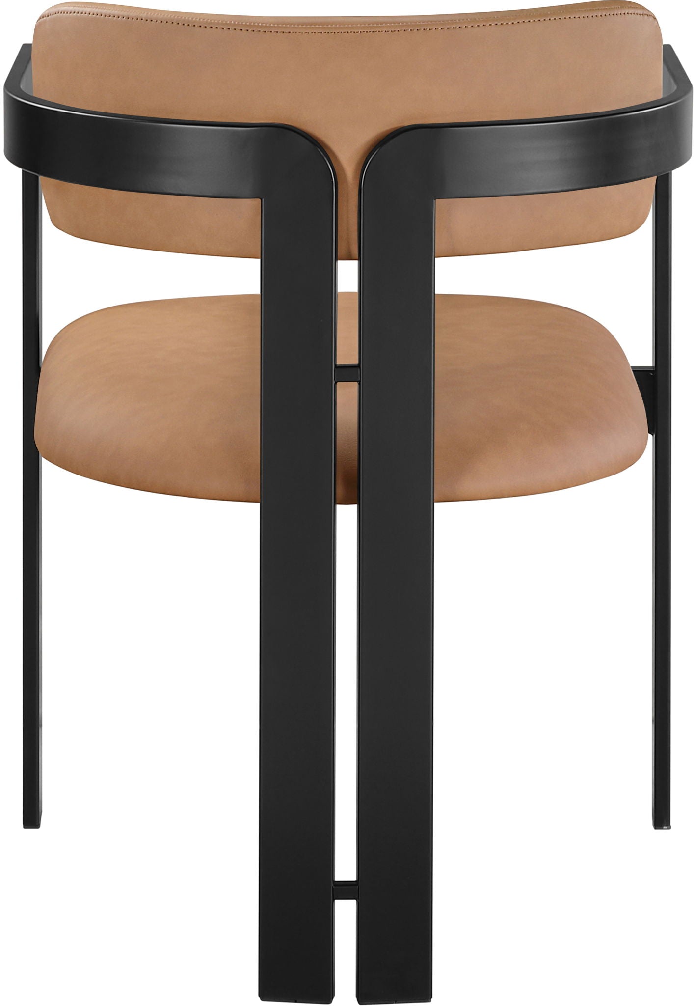 Aurum - Vegan Leather Upholstered Dining Chair With Graphite Black Base (Set of 2)