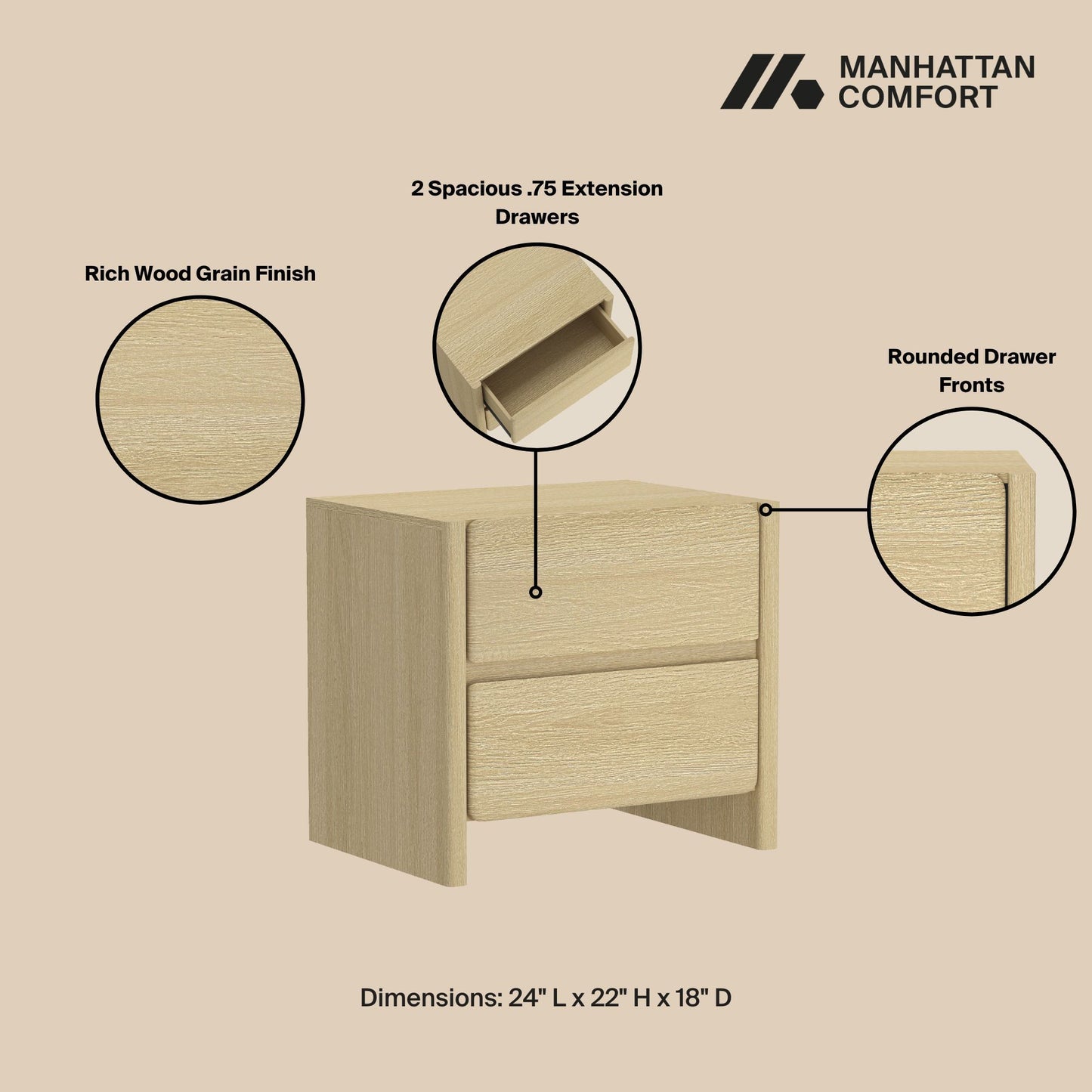 Manhattan Linda - Nightstand