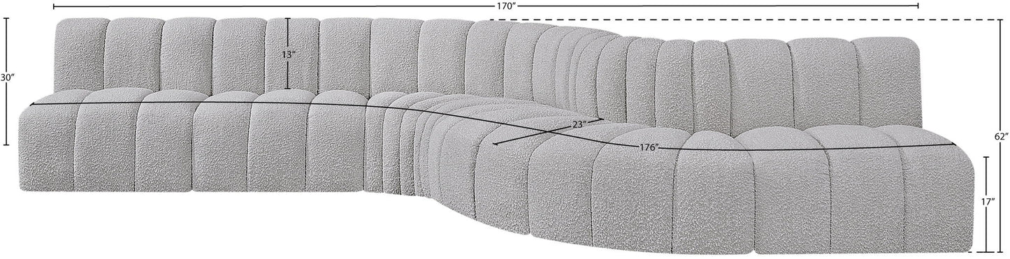 Arc - Boucle Fabric 7 Piece Modular Sofa