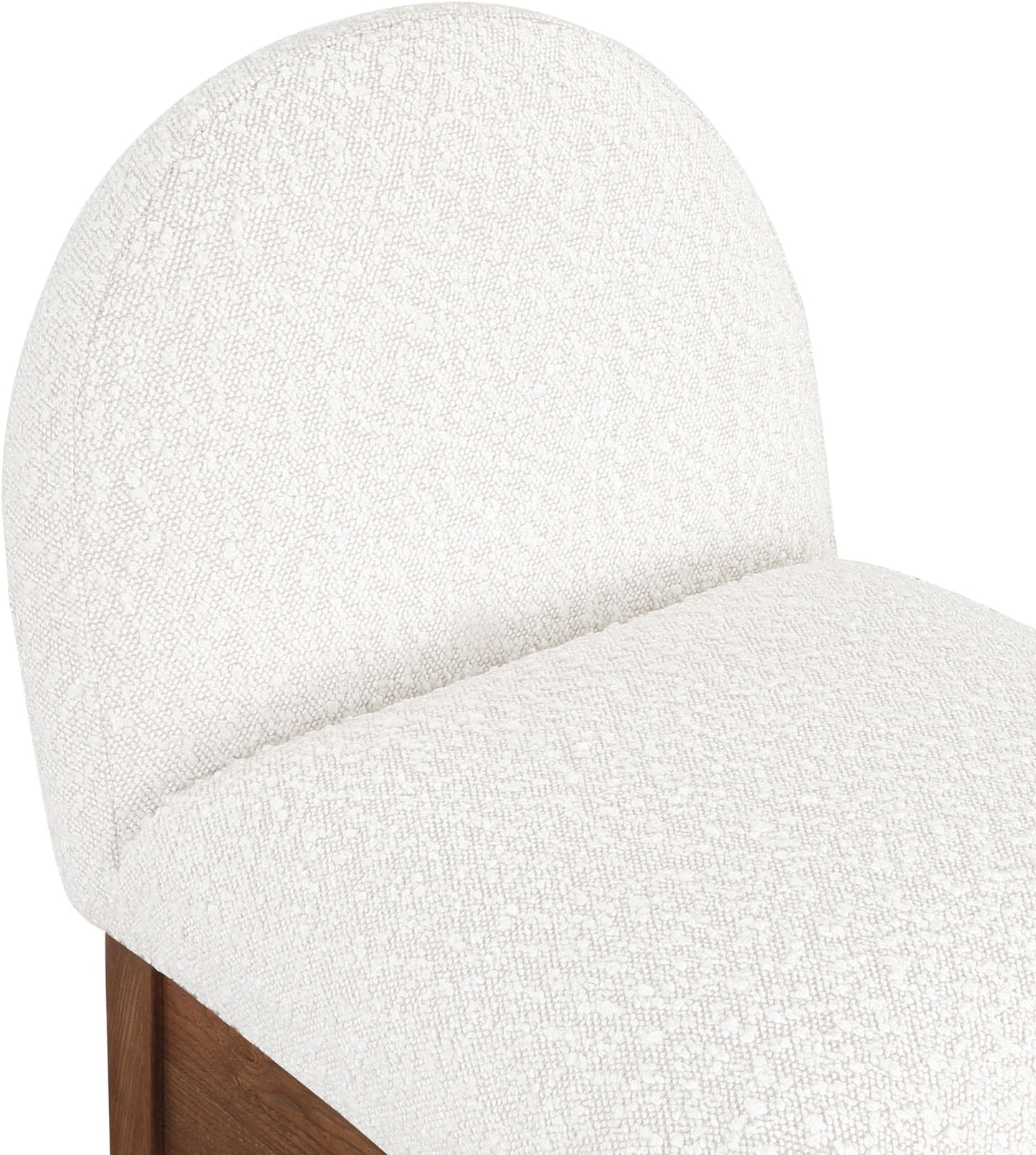 Waldorf - Boucle Stool With Brown Legs