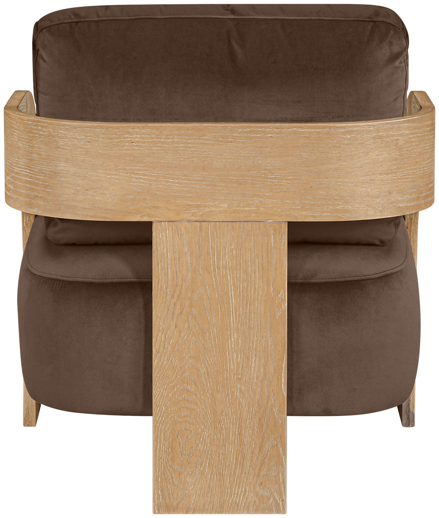 Cedra - Velvet Performance Fabric Upholstered Accent Chair - Natural Frame