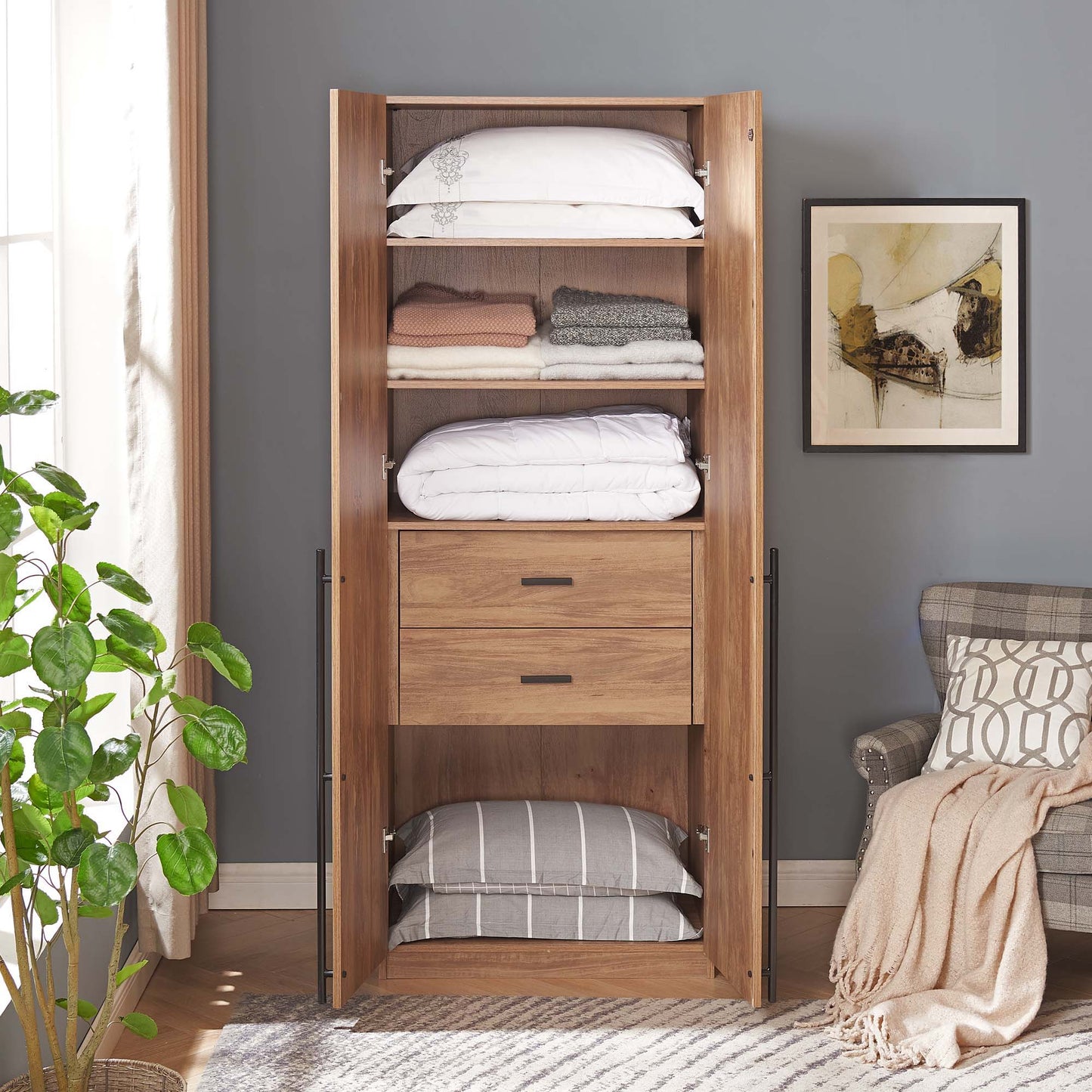 Manhattan Lee - Wooden Wardrobe Closet