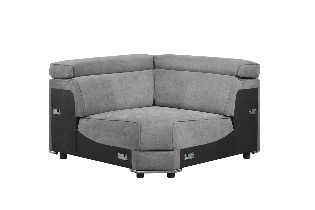 Alwin - Modular Wedge - Dark Gray Fabric