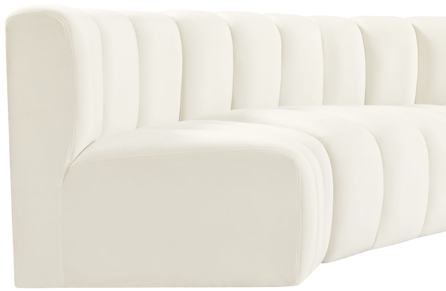 Arc - Velvet 6 Piece Curved Modular Sofa
