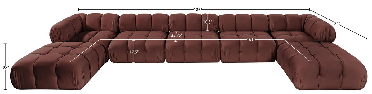 Orin - 7 Piece Modular Sectional (3 Modular Chairs, 2 Corner Chairs & 2 Ottomans)
