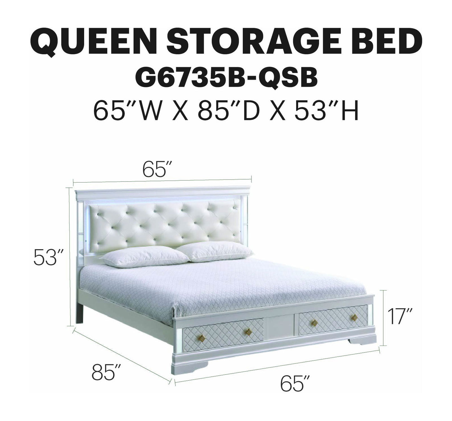 Glory Furniture - Verona - Storage Bed