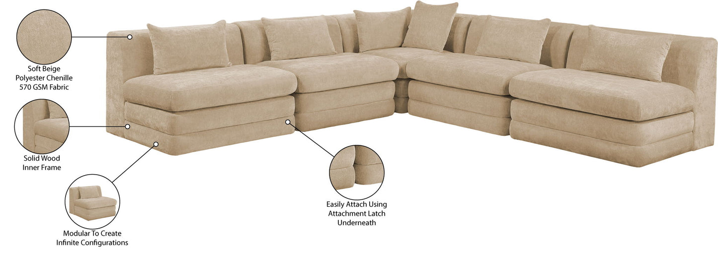 Stellar - 5 Piece Upholstered Modular Sectional
