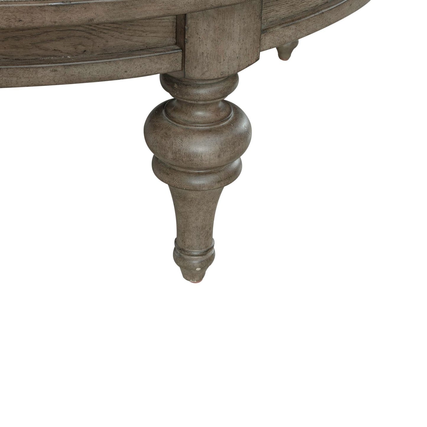 Americana Farmhouse - Round Cocktail Ottoman - Dusty Taupe