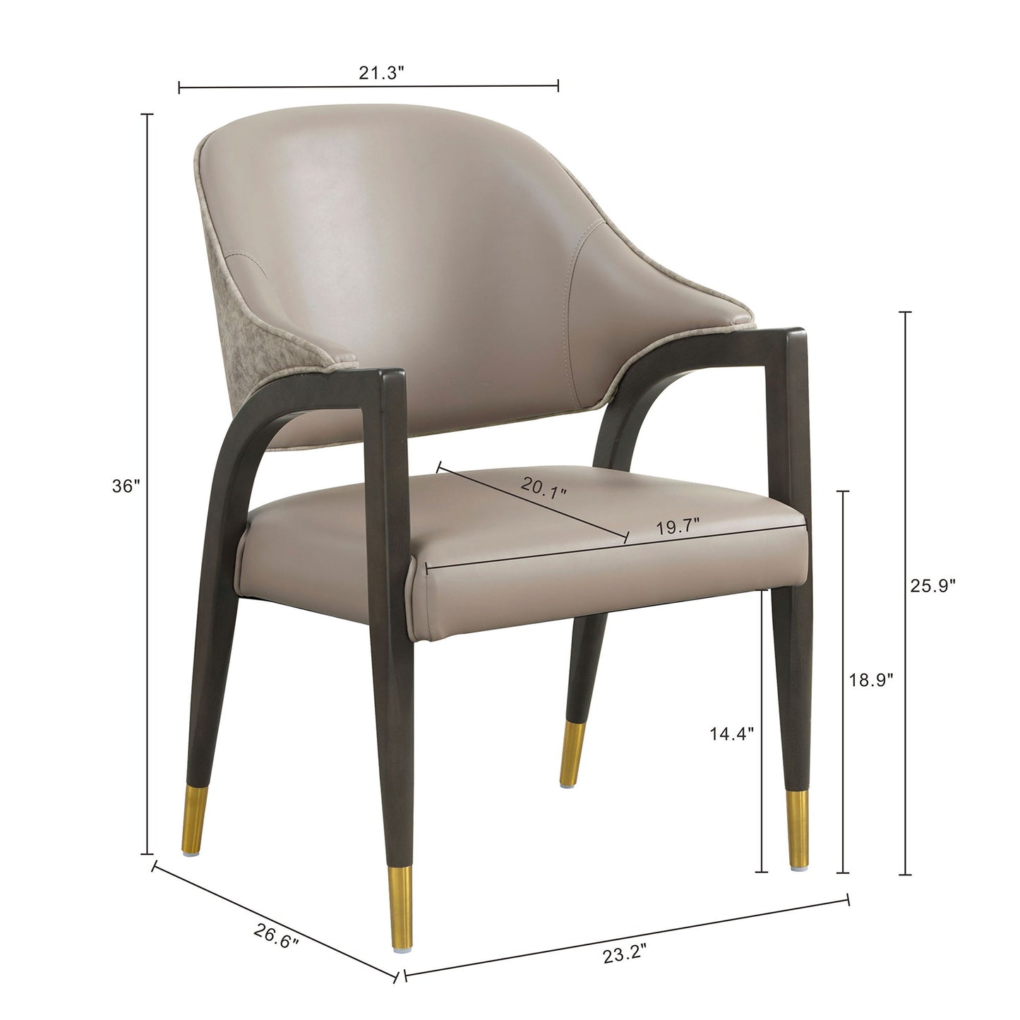 Manhattan Collette - Wood Upholstered Armchair