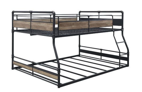 Cordelia - Full/Queen Bunk Bed - Antique Oak, Sandy Black & Dark Bronze Hand-Brushed