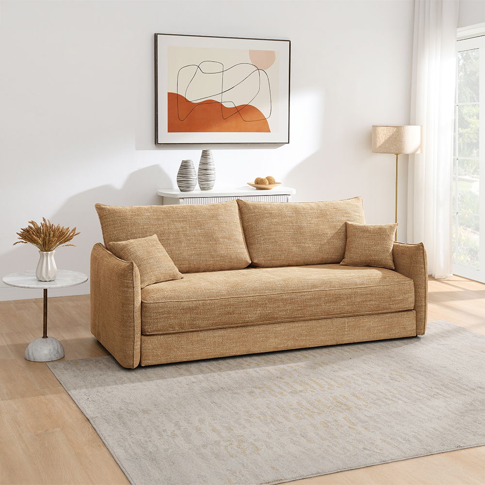 Cadie - Sofa With 2 Pillows - Mocha