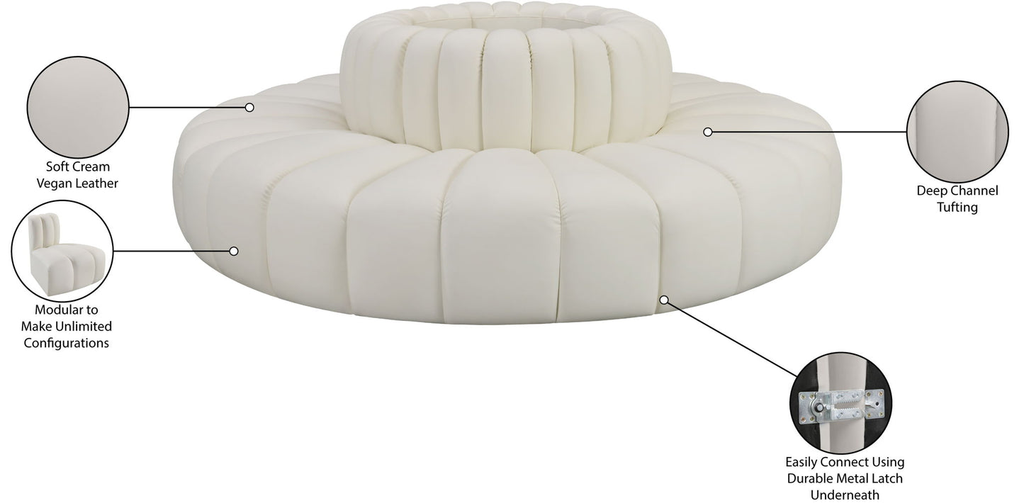 Arc - Faux Leather 8 Piece Round Modular Sofa