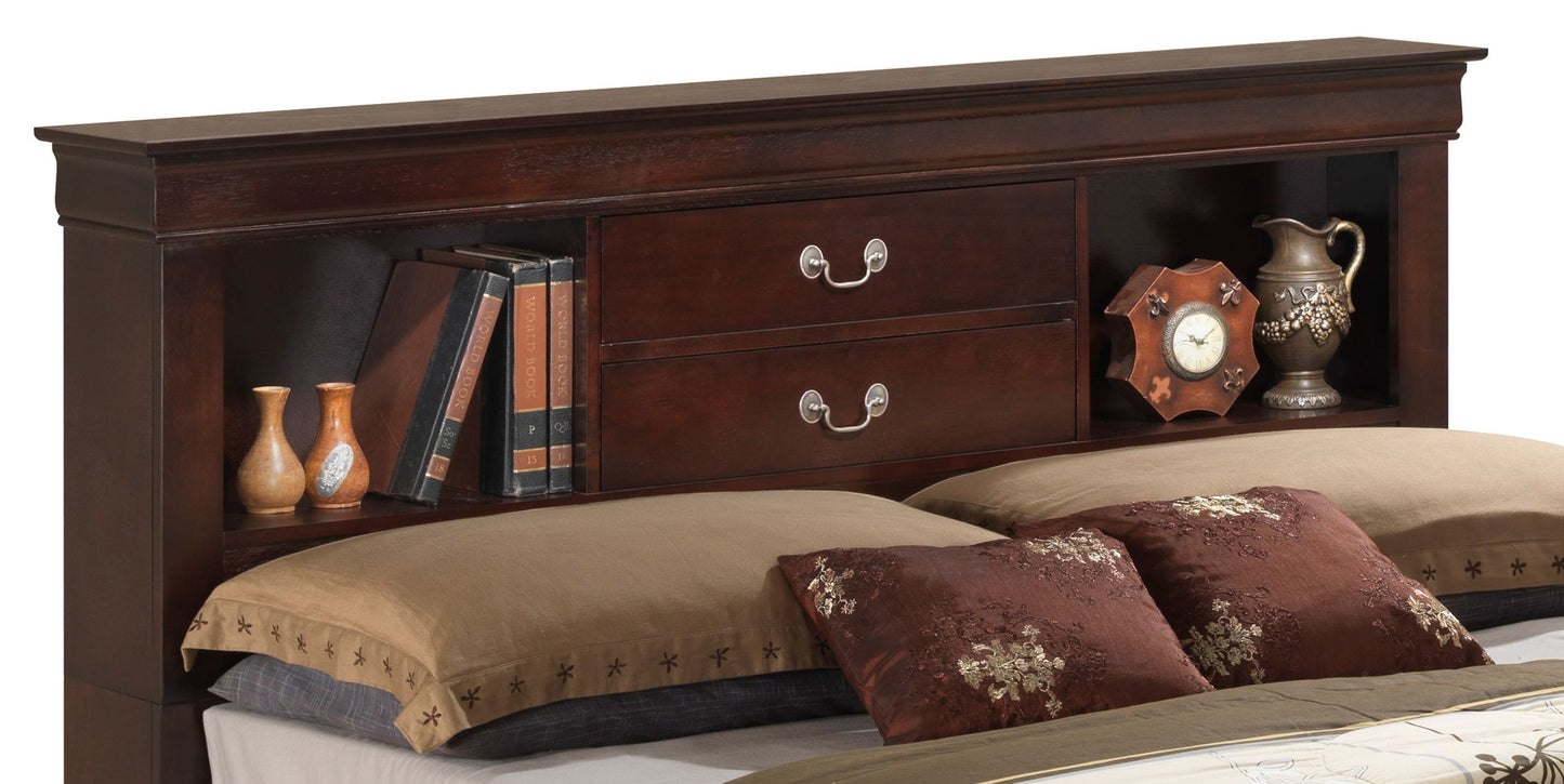 Glory Furniture - Louis Phillipe - Bookcase Storage Bed