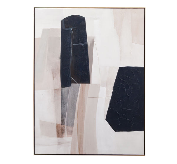 Milano Canvas Art - Beige / Blue