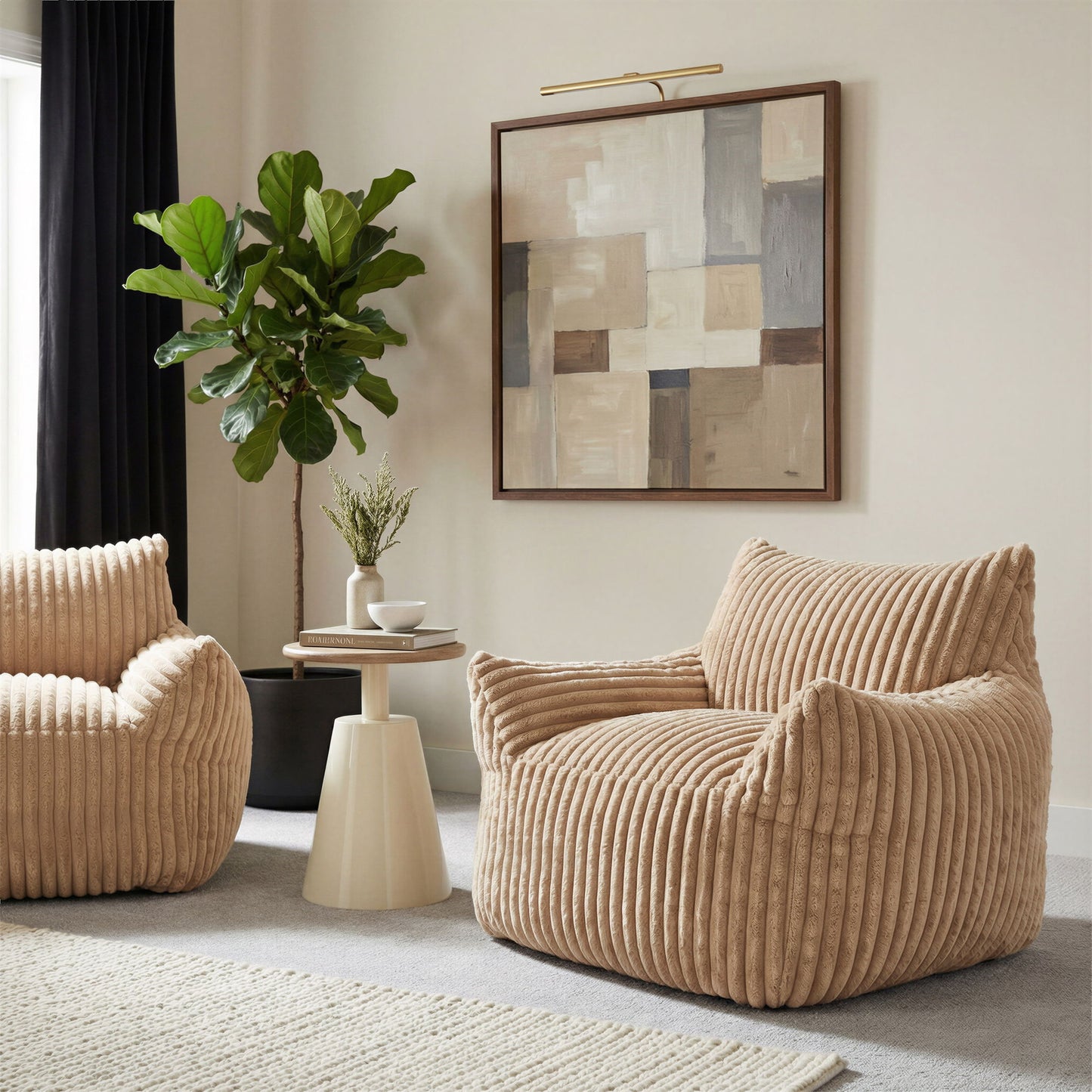 Sira - Side Table - Natural / Ivory