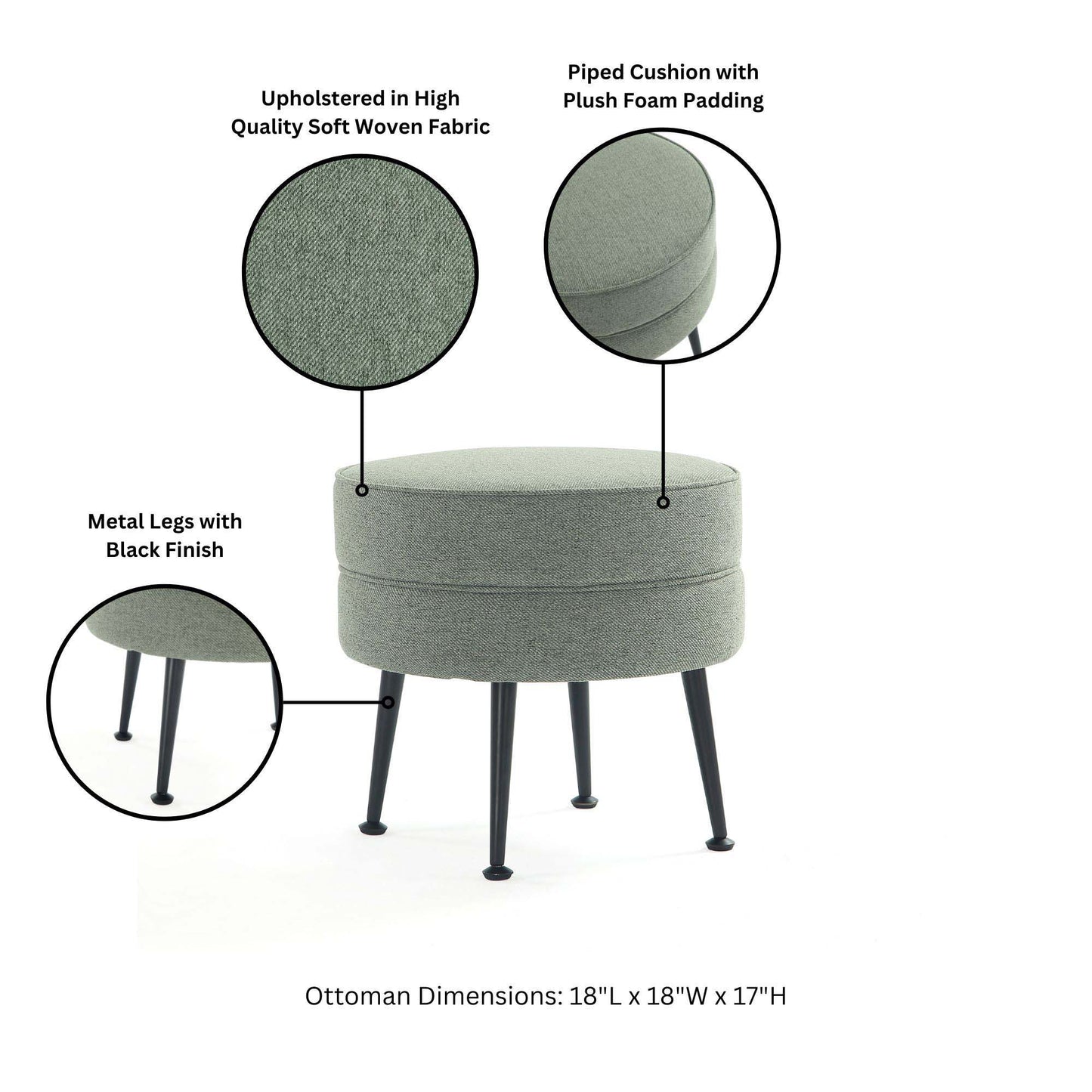 Manhattan Bailey - Accent Ottoman