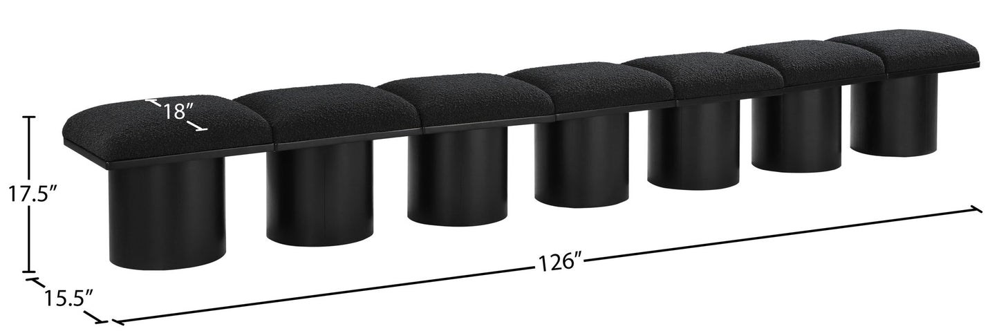 Pavilion - 7 Piece Modular Bench With Black Base