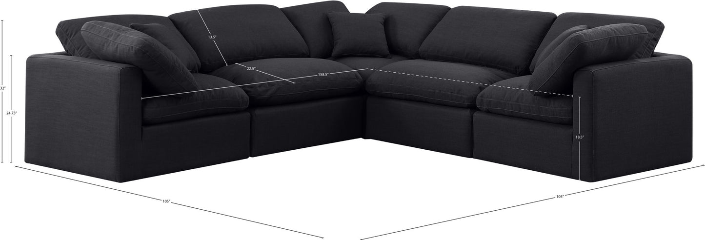 Indulge - Linen 5 Piece Modular Corner Sectional