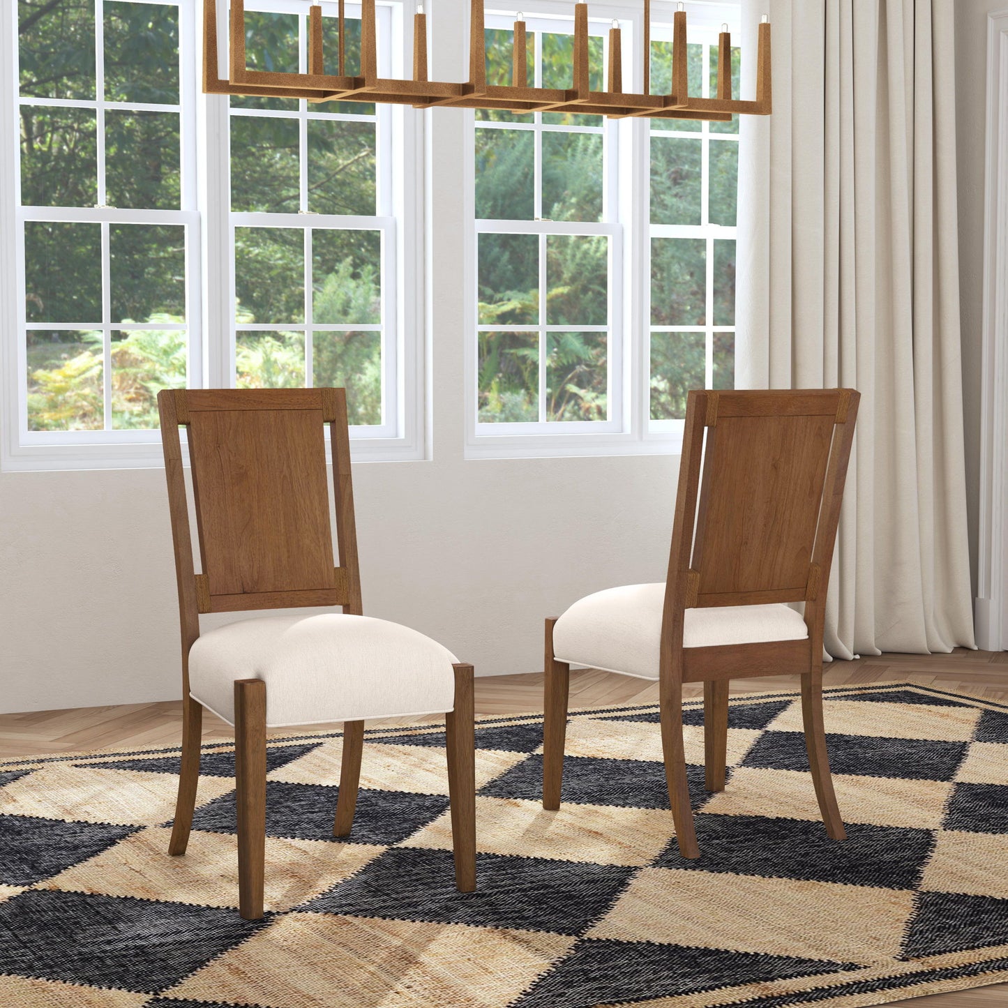 Lincoln - Upholstered Dining Chair - Brown / Milk