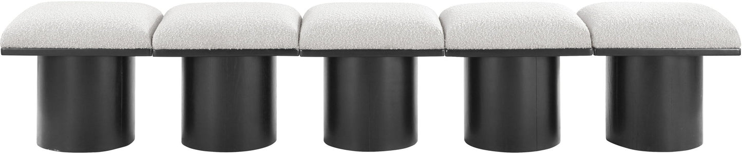 Pavilion - 5 Piece Modular Bench With Black Base