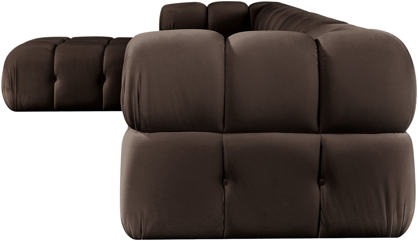 Orin - Fabric Velvet 5 Piece Modular Sectional