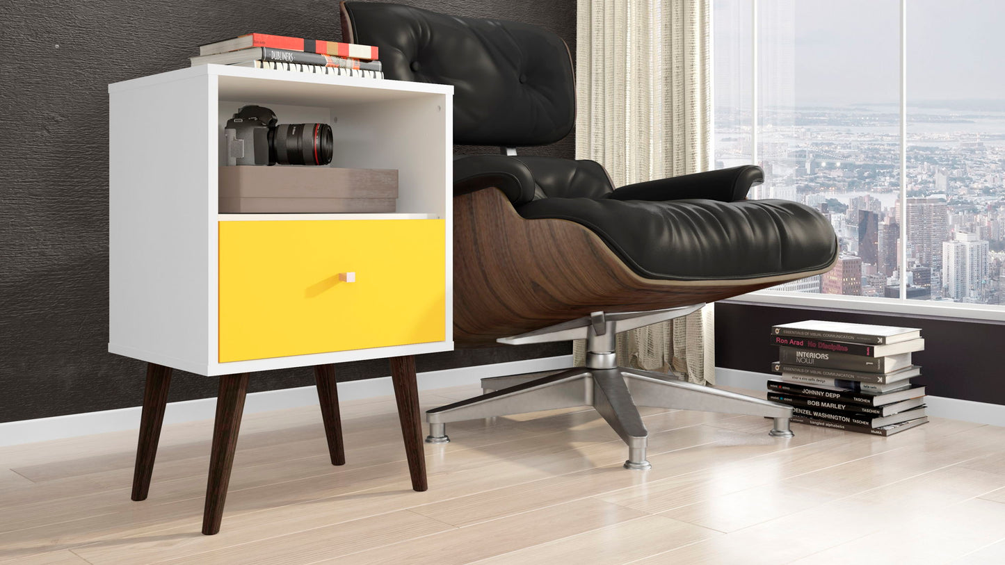 Manhattan Liberty - Nightstand Wtth White Frame