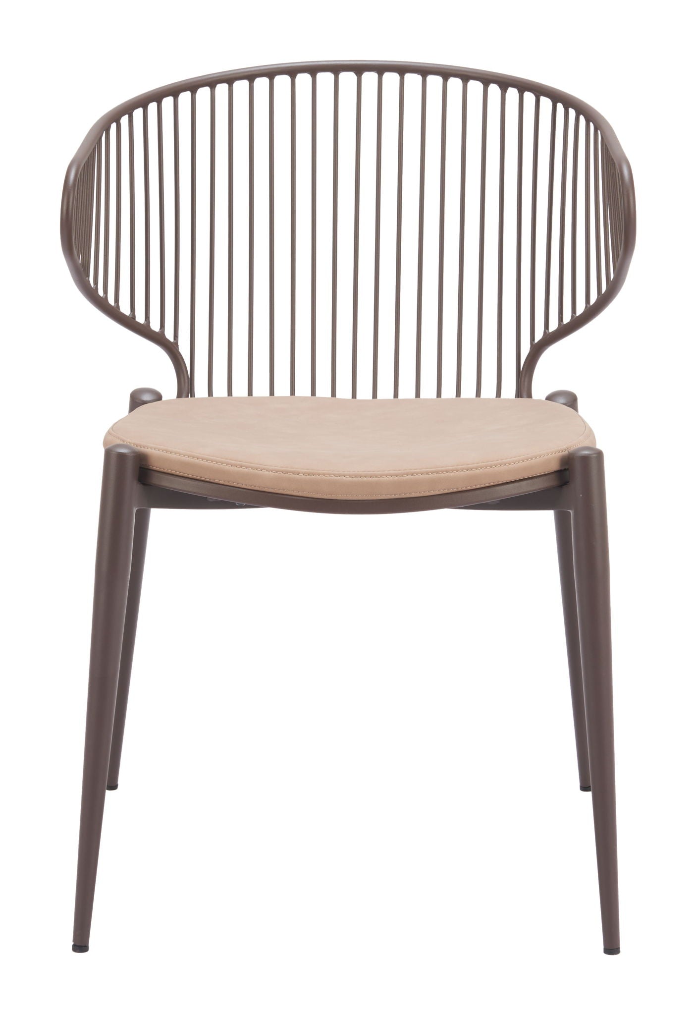 Silues - Dining Chair (Set of 2) - Taupe / Brown