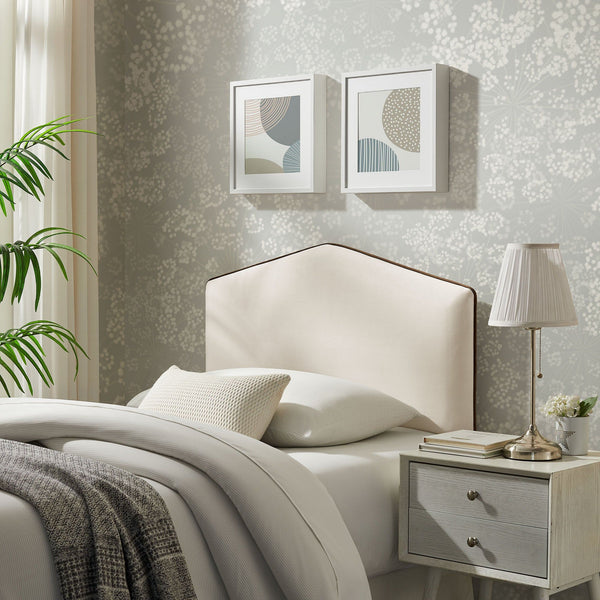 Cosette Performance Velvet Headboard - Twin, Alabaster