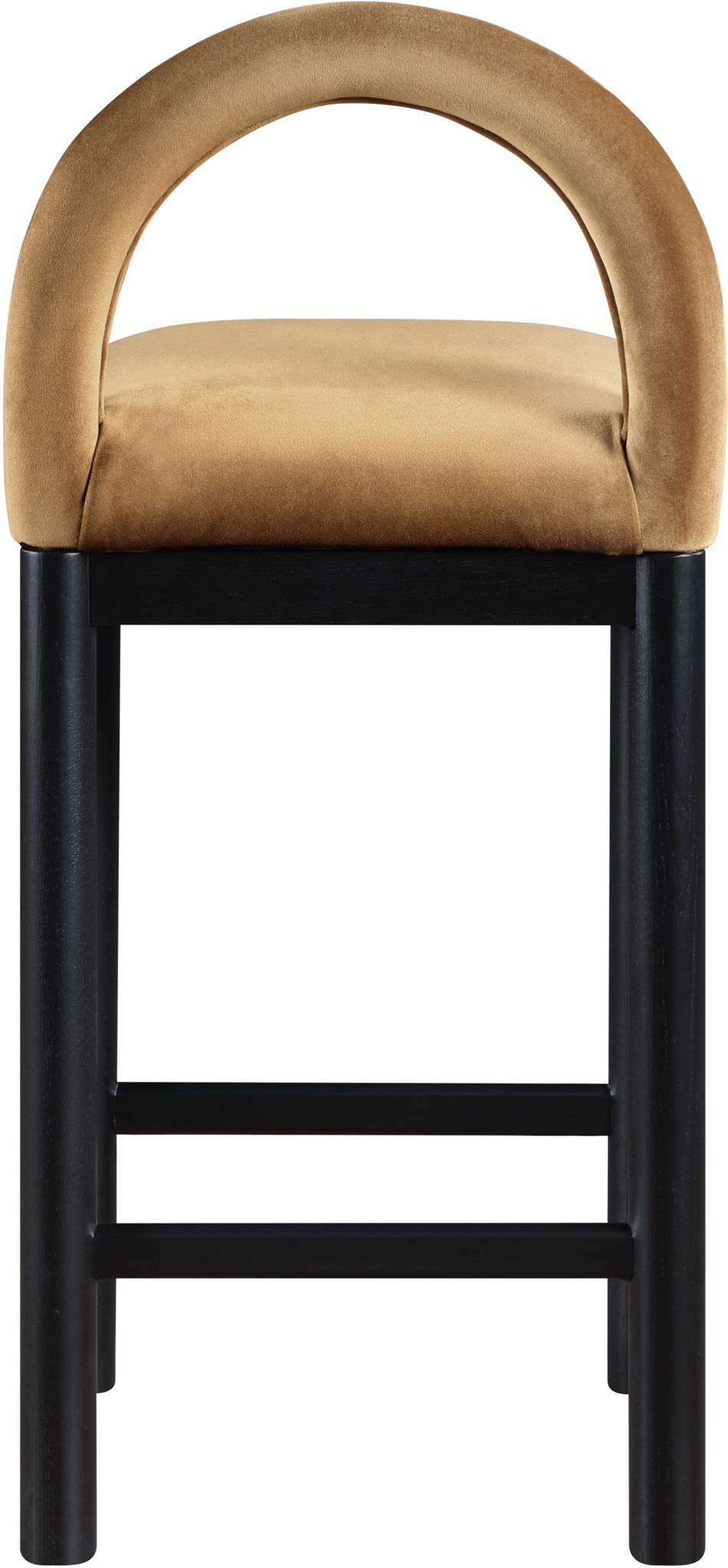Conrad - Velvet Counter Stool With Black Legs