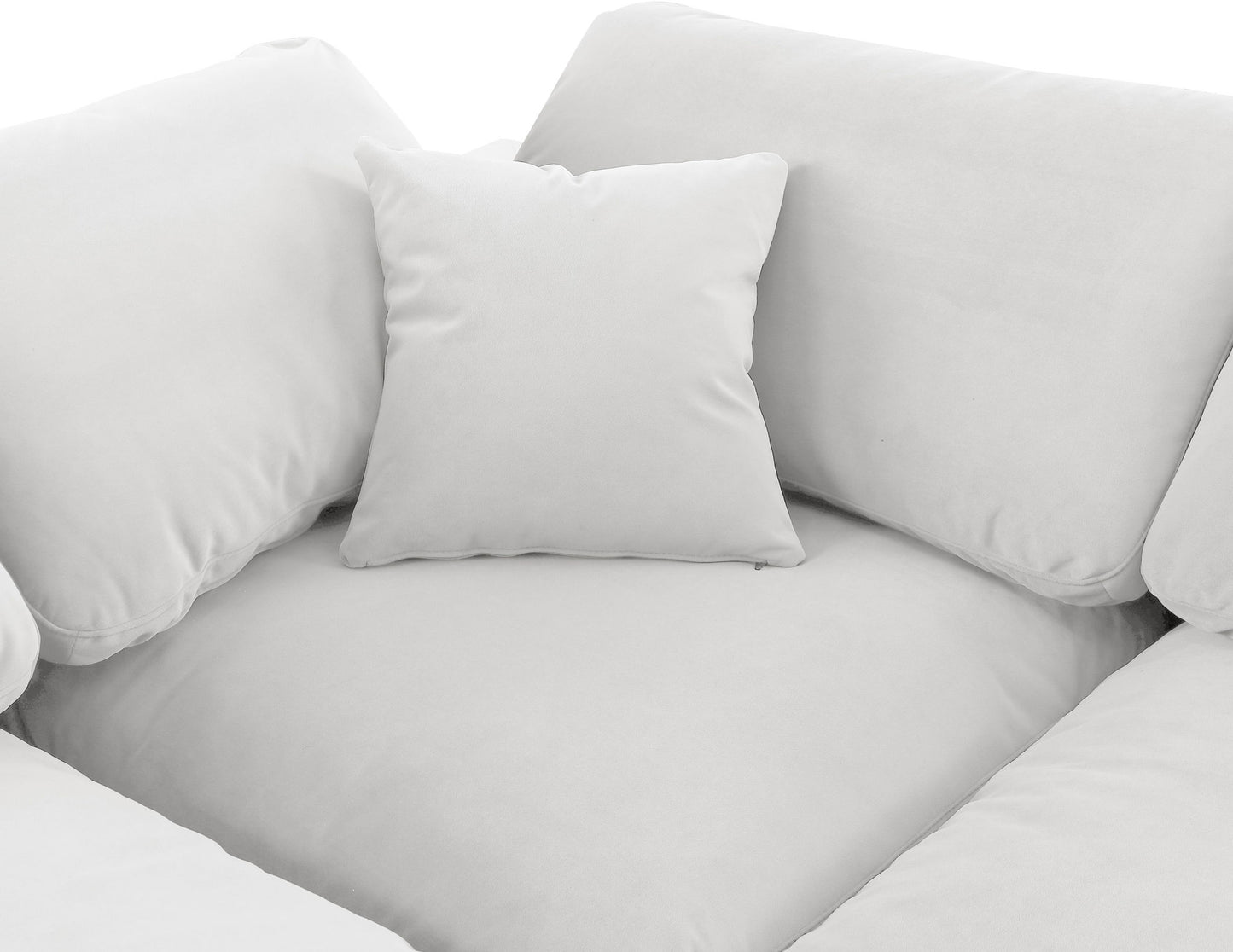 Comfy - 5 Piece Velvet Modular Corner Armless Sectional