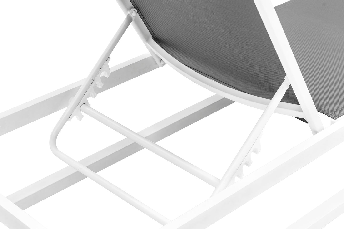 Maldives - Water Resistant Outdoor Patio Adjustable Sun Chaise Lounge Chair With White Base