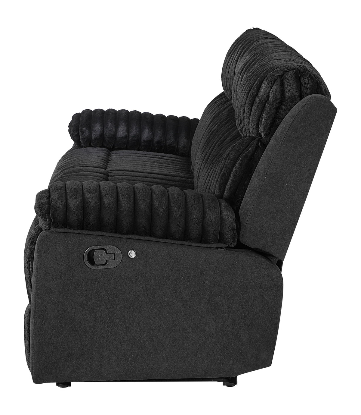 Glory Furniture - Plush - Reclining Sofa With Table And LED Belt